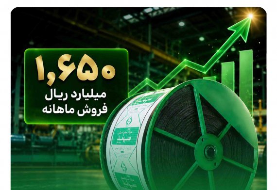  ثبت بیش از ۱,۶۵۰ میلیارد ریال فروش ماهانه